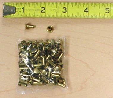 1000 pcs 5/16'' x 3/8'' Brass Rivet Posts #Z4197PBR - Image 2