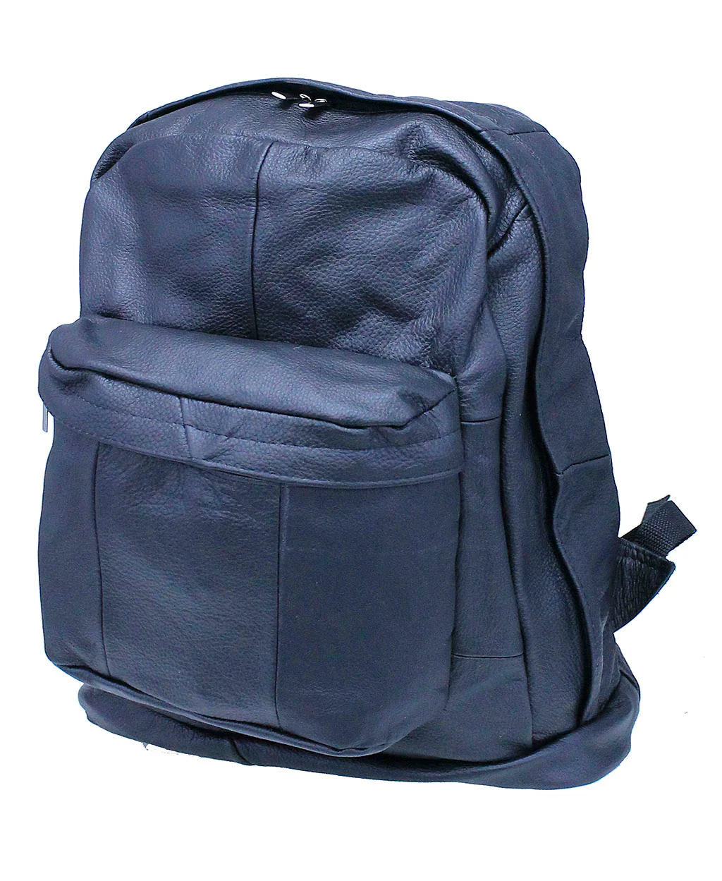 Black Heavy Cowhide Leather Backpack #BP316K