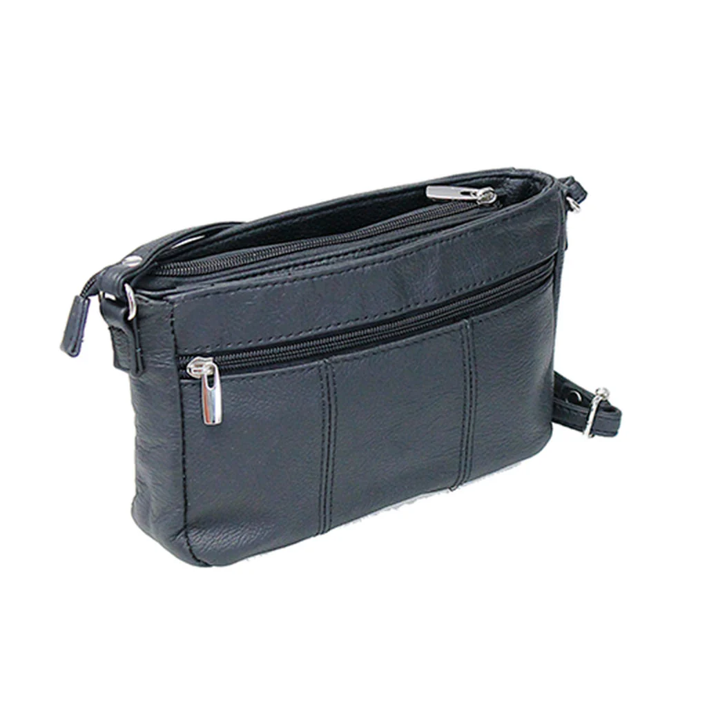Black Long Lasting Leather Mini Purse #P0070K - Image 4