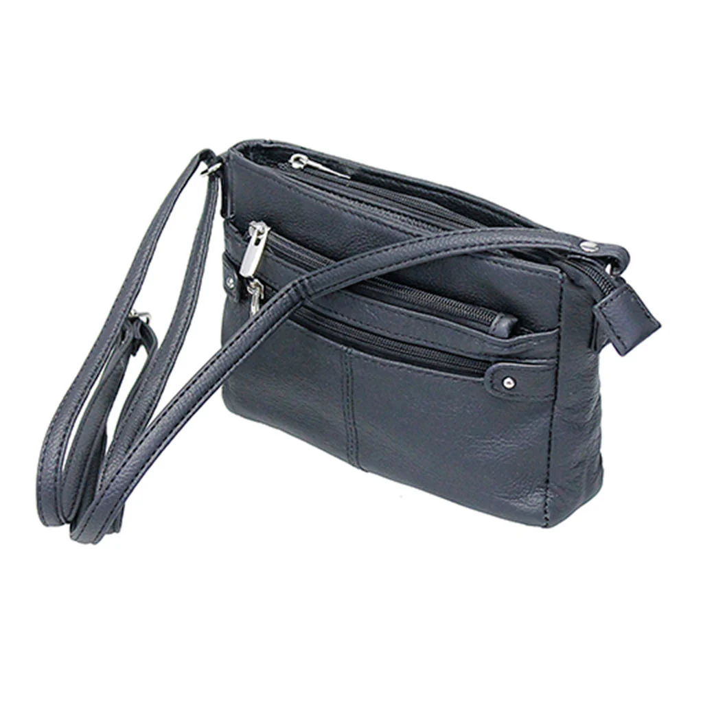 Black Long Lasting Leather Mini Purse #P0070K - Image 5