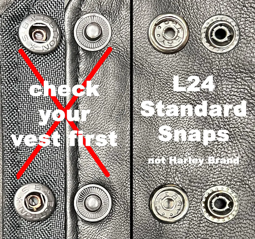 Black Snap Chain Vest Extenders with Leather #VC2K - Image 5