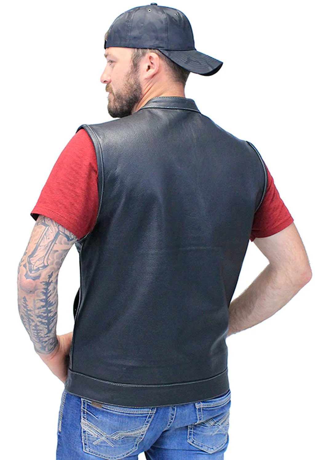 Concealed Pocket USA Flag Club Vest w/Easy Access Pocket #VM6665GFK - Image 2