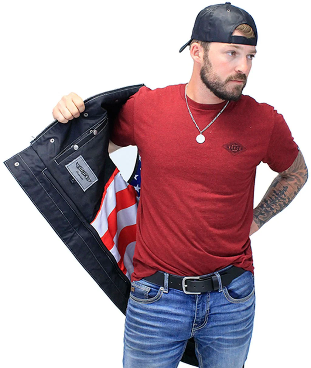 Concealed Pocket USA Flag Club Vest w/Easy Access Pocket #VM6665GFK - Image 4