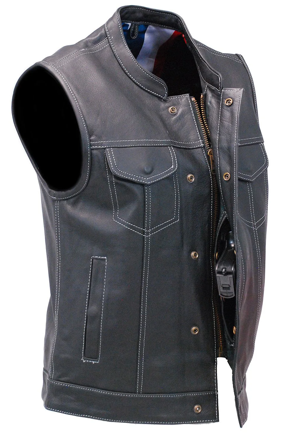 Concealed Pocket USA Flag Club Vest w/Easy Access Pocket #VM6665GFK - Image 7