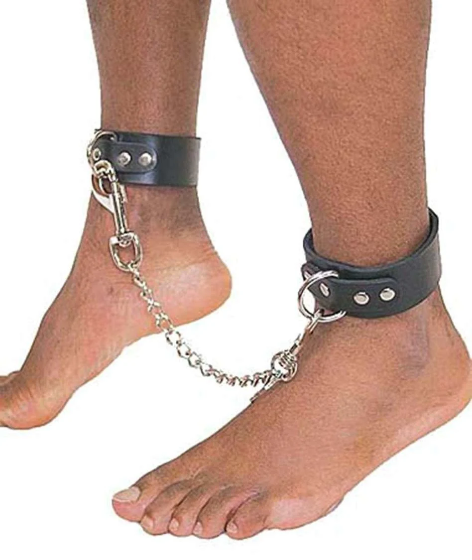 Leather Anklet Cuff with D Ring #D501A - Image 2