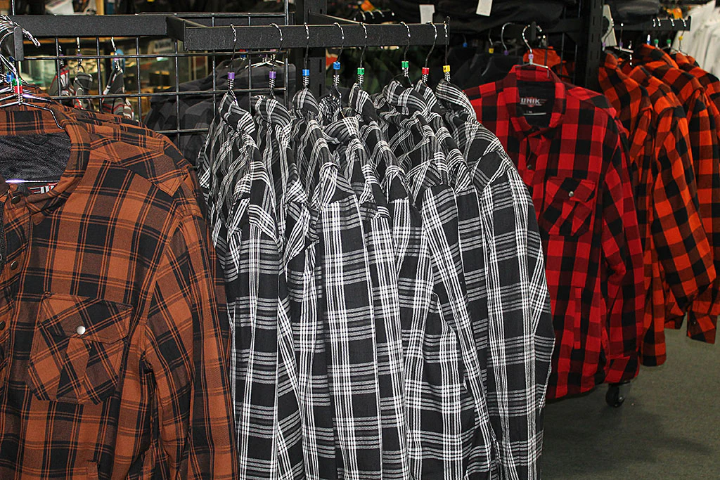 Flannel Men's Motorcycle Shirt with Armor #MSC1620GAK - Image 3