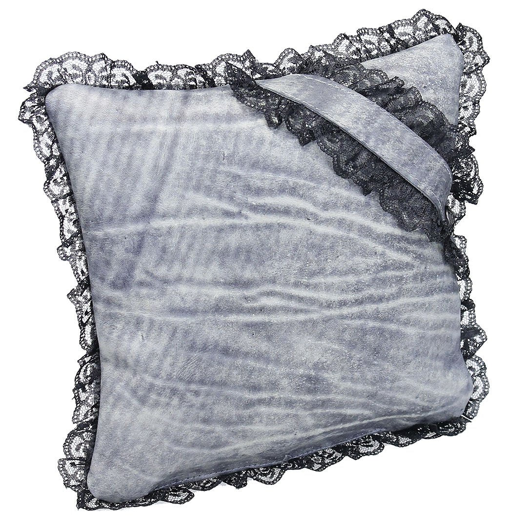 Leather and Lace Ring Bearer Pillow #A190414 () - Image 5
