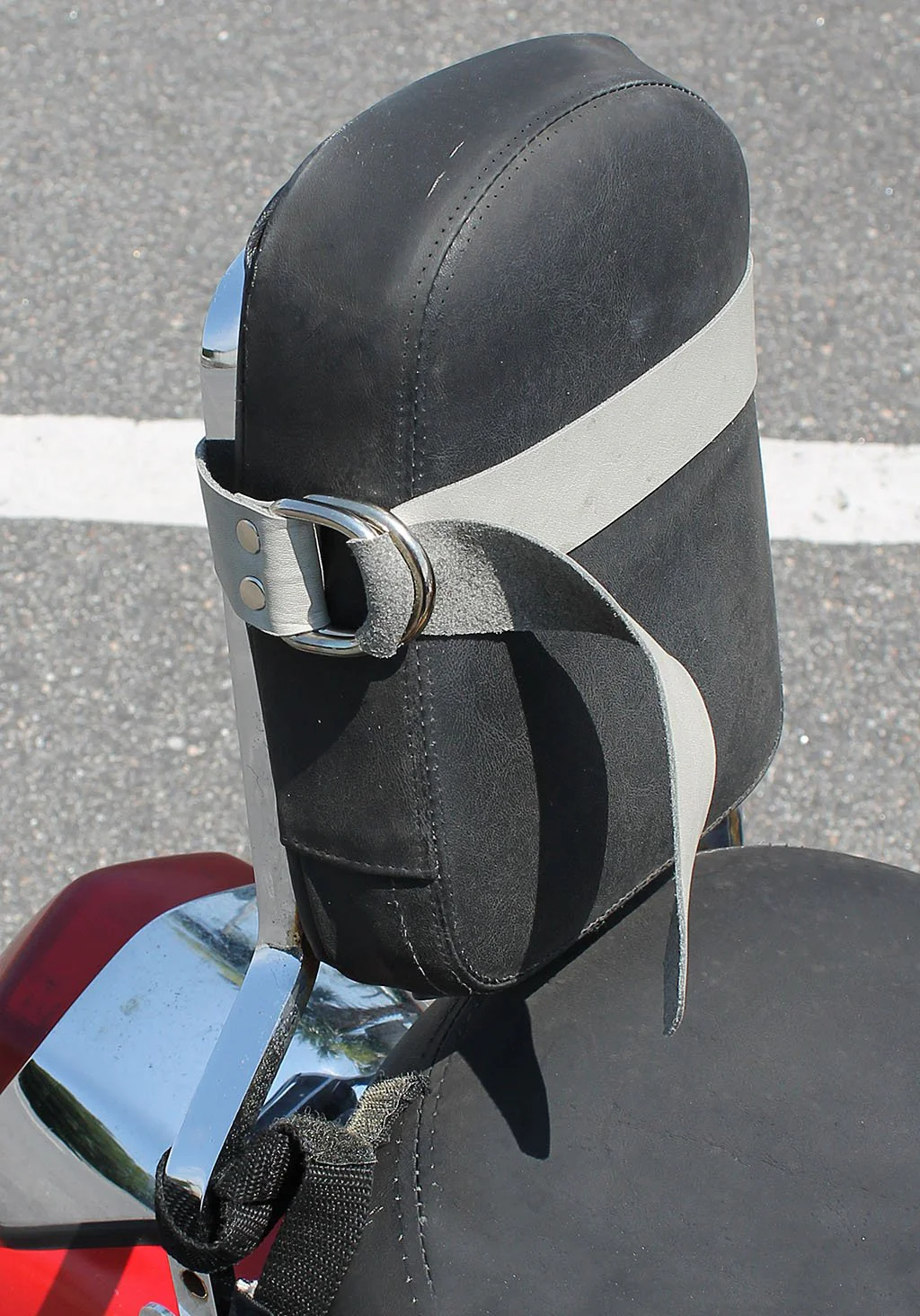 Leather Tie Downs w/Double D-Rings Gray #ATD2403DDG - Image 2