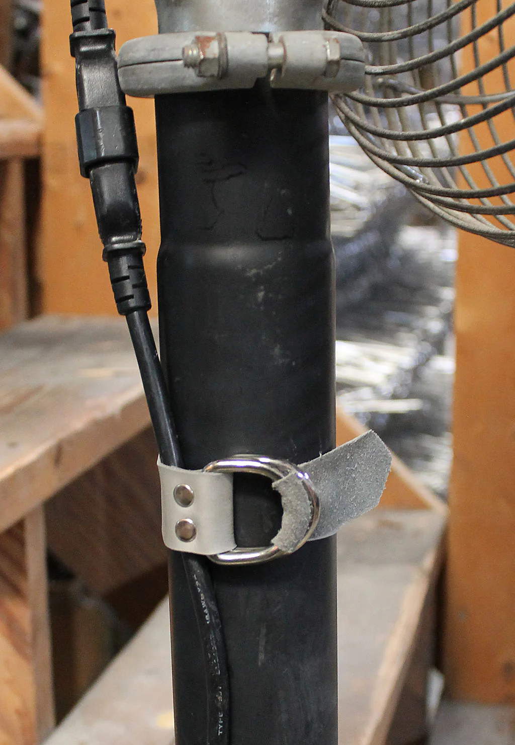 Leather Tie Downs w/Double D-Rings Gray #ATD2403DDG - Image 5