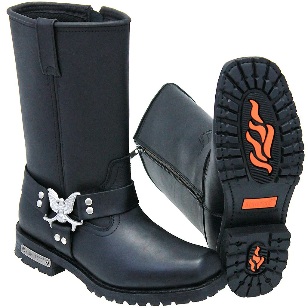 Men's Eagle Harness Zipper Boots Wide #BM1442EZK - Image 2