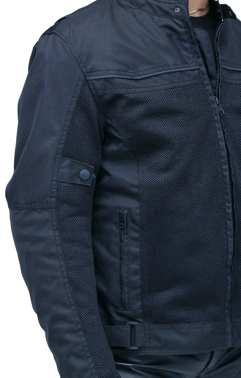Men's Hot Weather Riding Jacket with Mesh & Armor #MC451ZVGAK - Image 7