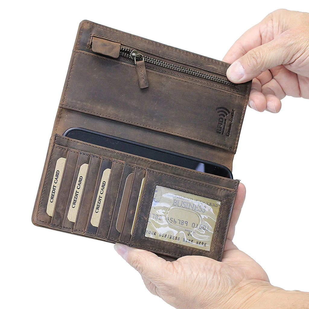 Oil Tanned Premium Cell Phone Wallet #W51355CELN - Image 2