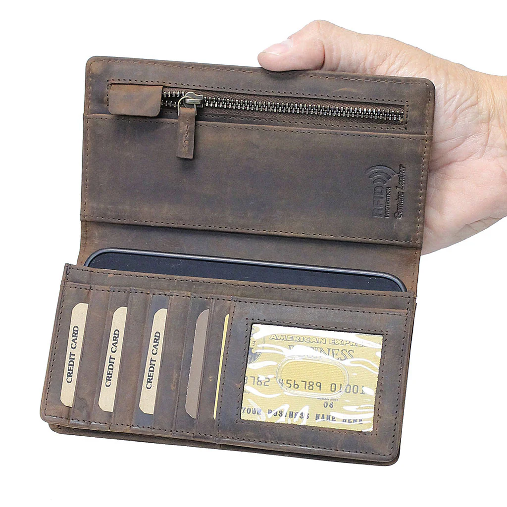 Oil Tanned Premium Cell Phone Wallet #W51355CELN - Image 5