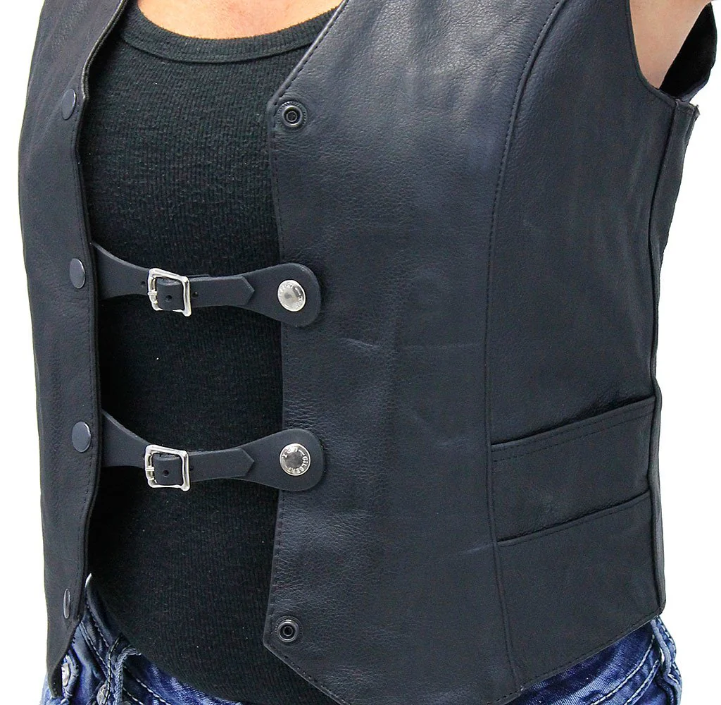 Leather Vest Extenders with Buckles #VC17070BU - Image 2