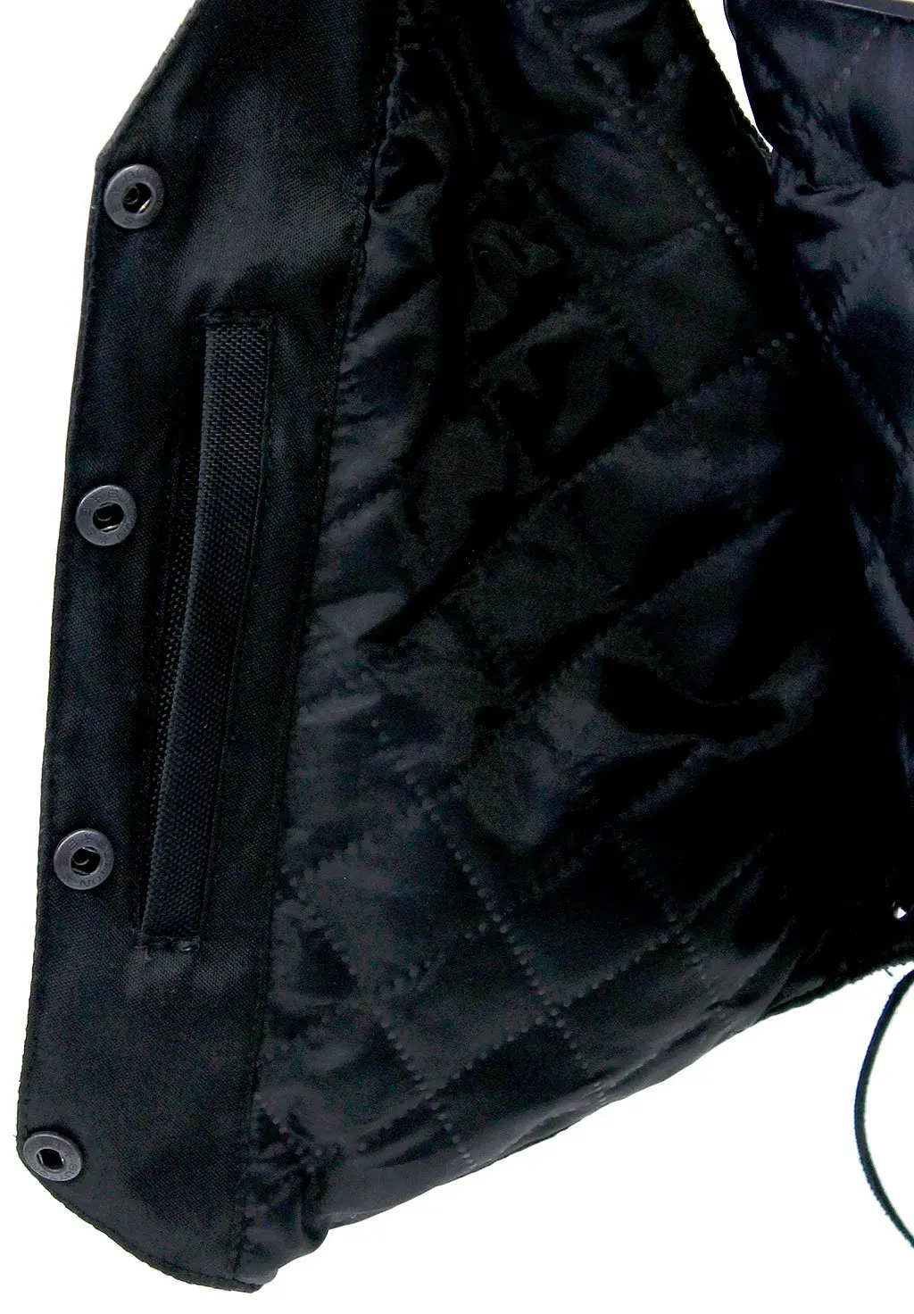 Soft Lambskin Leather Vest w/Braid Trim #VL221LB - Image 5