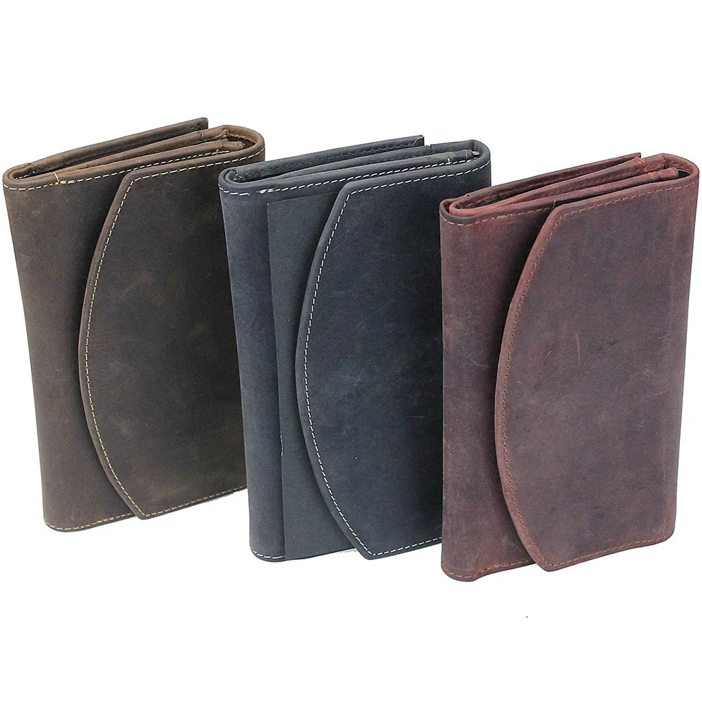 RFID Brown Oil Tanned Premium Leather Clutch Wallet #WL16340NID - Image 2