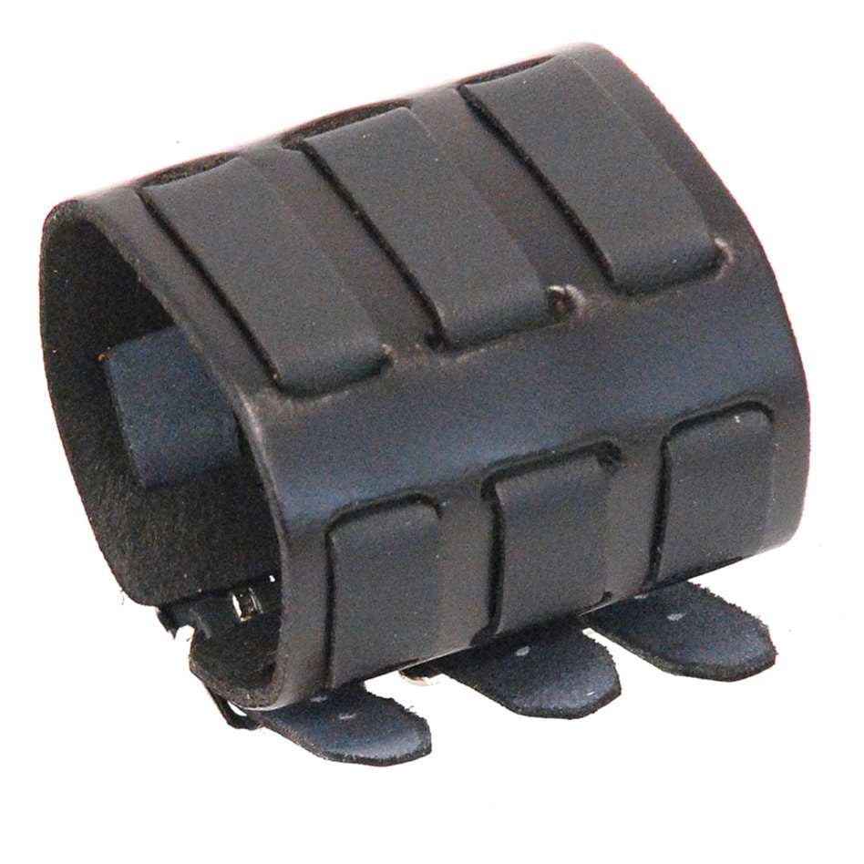Triple Buckle Black Leather Wristband / Watchband #WB40325K - Image 2