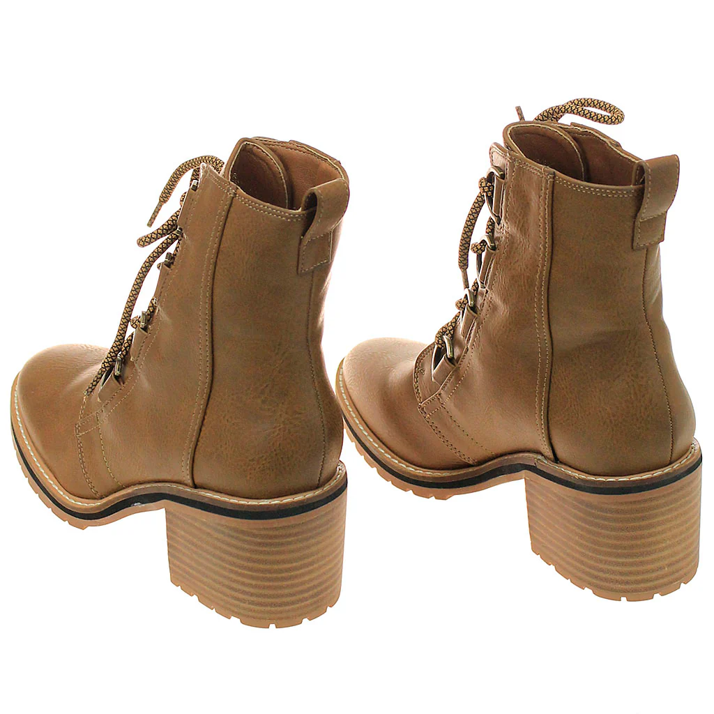Women's Brown 2" Heeled Logger Boots #BLC01DAKOTAN - Image 3