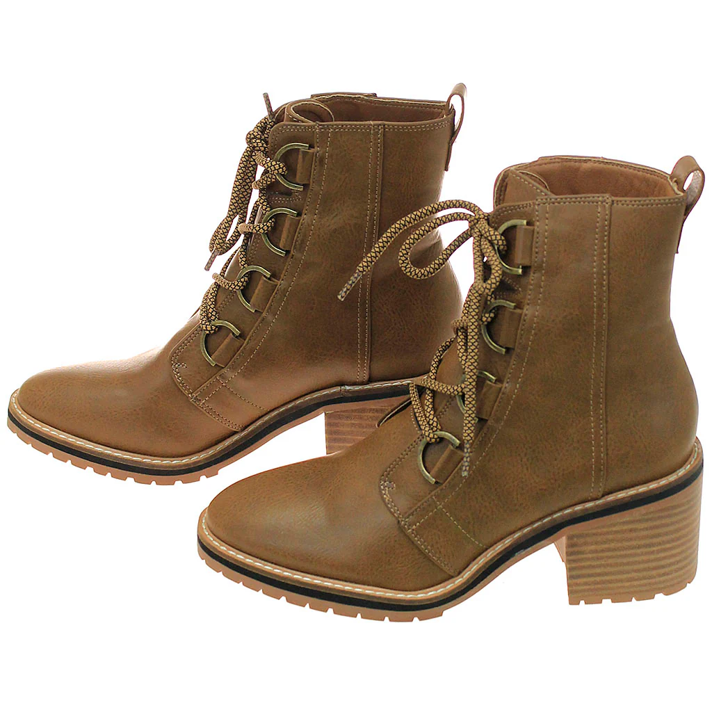 Women's Brown 2" Heeled Logger Boots #BLC01DAKOTAN - Image 4
