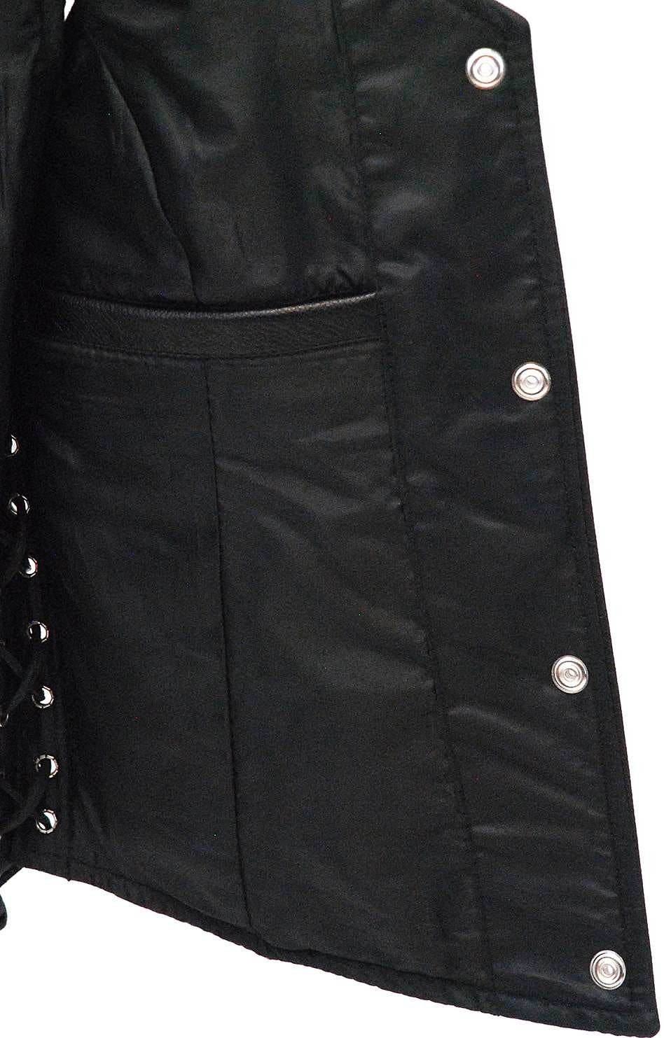 Women's Purple Piping Side Lace Concealed Pocket Vest #VL68501GPU (XS-S) - Image 4